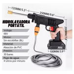 Hidrolavadora Portátil 48V con 2 Baterías | Alta Presión 464 PSI